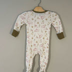 cloud island white floral footie‎ 6-9M