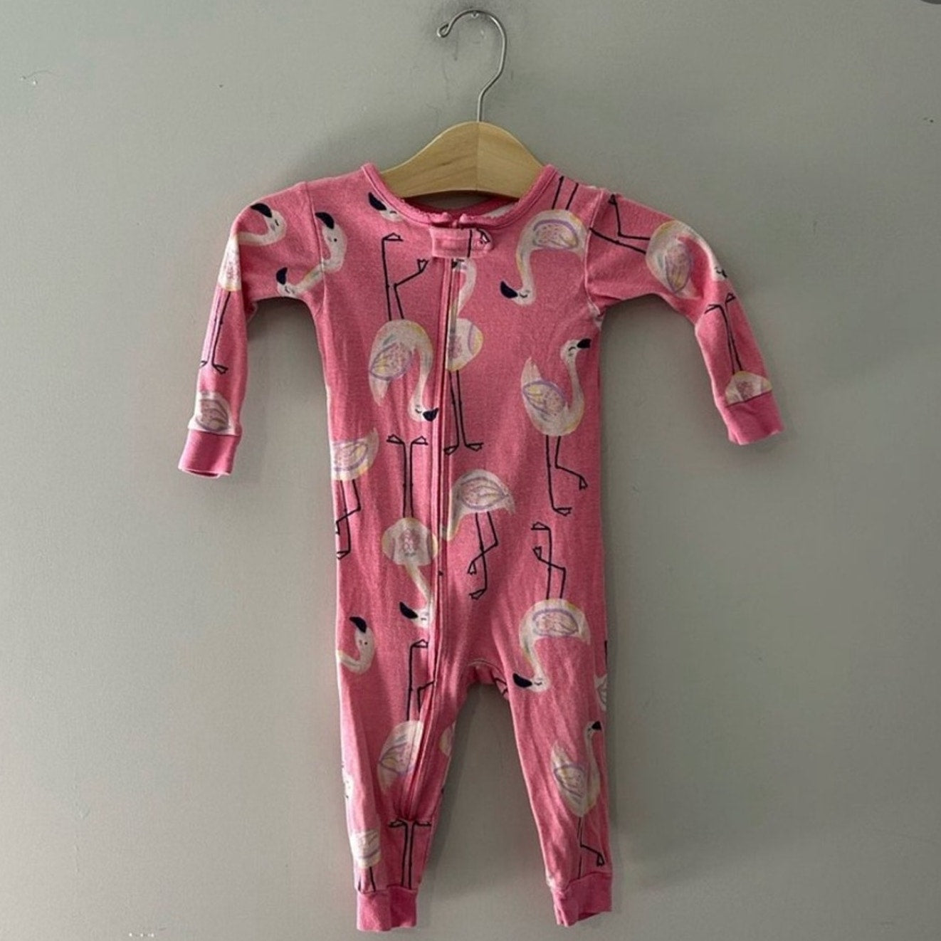 carter's flamingo footie pajama 12M