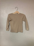 wild wawa long-sleeve tan tee 3-4Y
