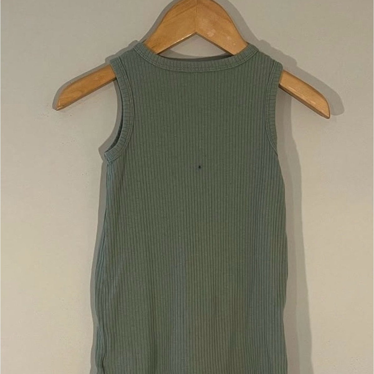 cat & jack ribbed green shortie romper 12-18M