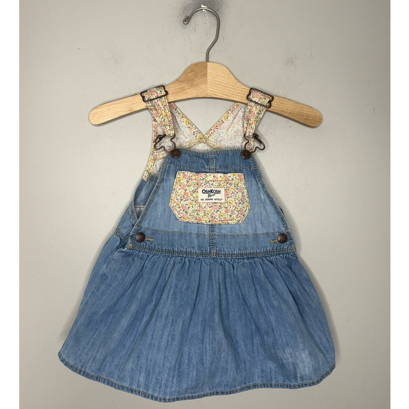 osh kosh skirtall denim floral 18M