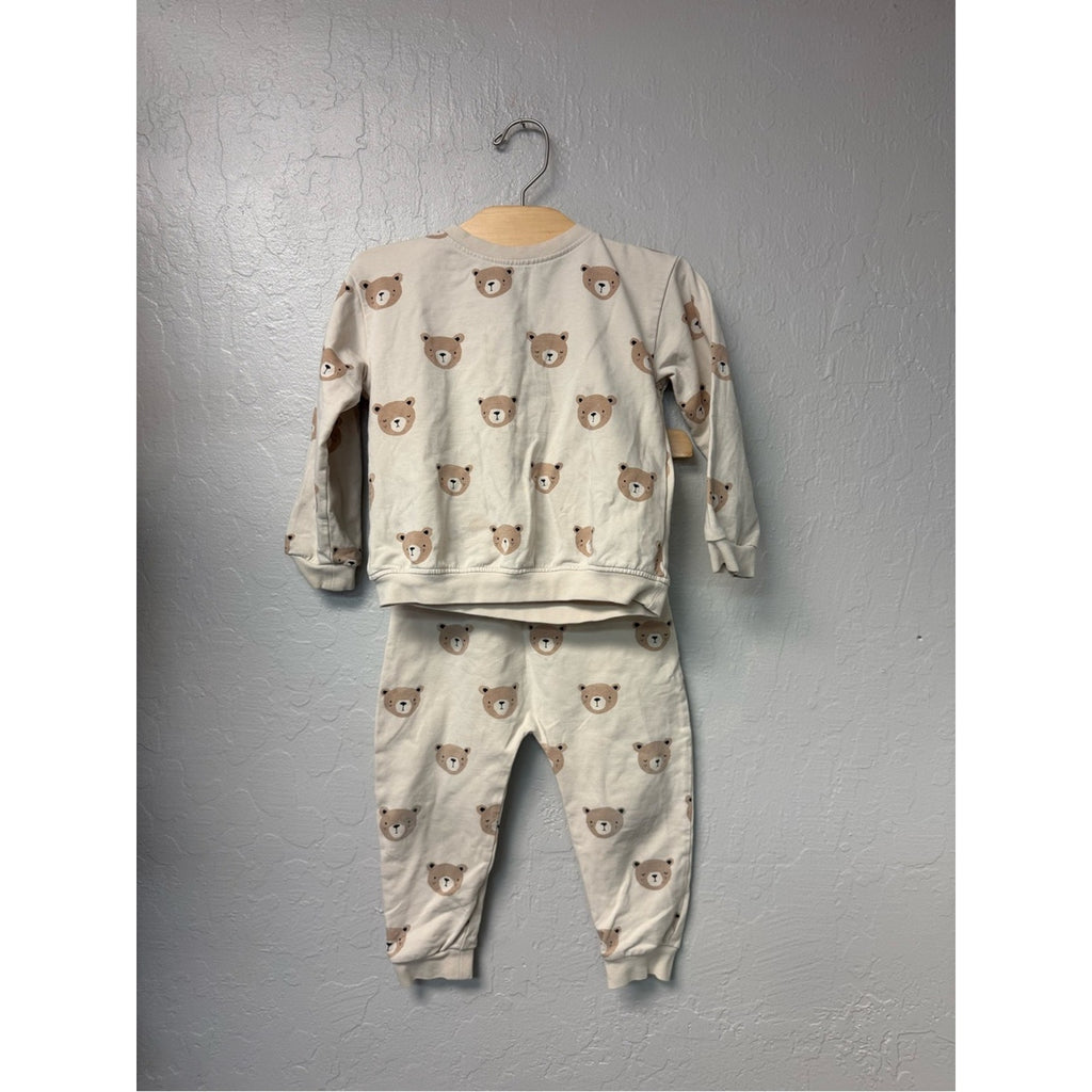 quincy mae cream matching set bear 2-3Y