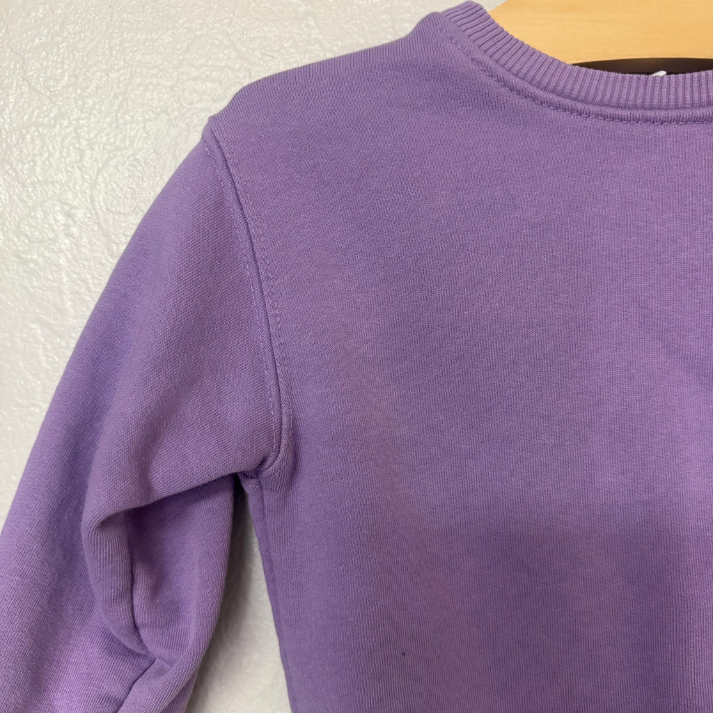 zara girls purple crewneck 2-3Y