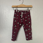 zara maroon mickey mouse sweatpants 18-24M