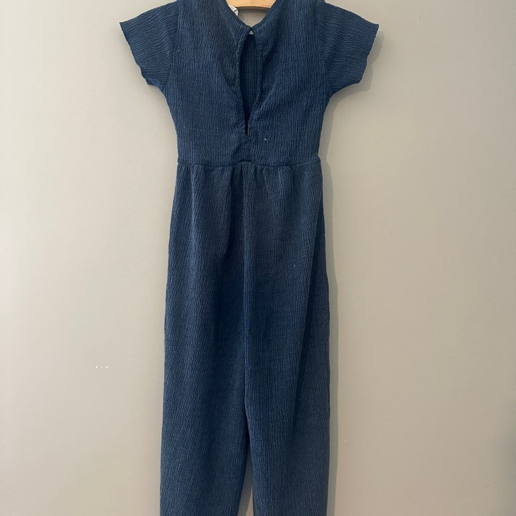 zara blue jumpsuit romper 7Y
