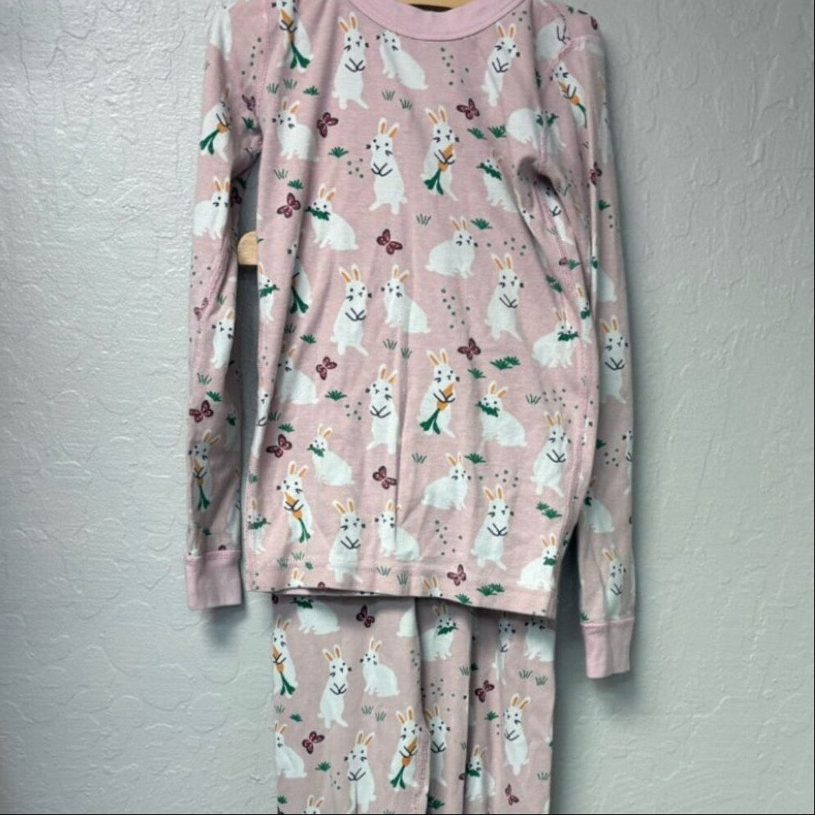 hanna andersson cotton bunny pajamas 10Y