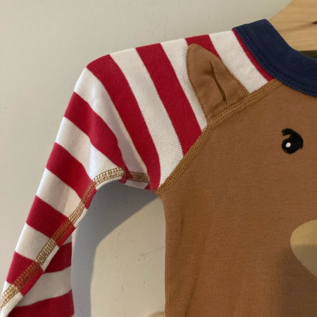 hanna andersson reindeer pajama set 4Y