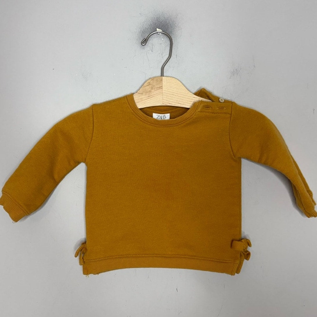 zara girls' gold sweatshirt 6-9M