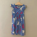 tea collection girls' blue tropical dress 8Y