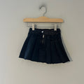 zara girls' washed black denim pleated skirt 3Y NWT