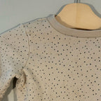h&m beige dot sweatshirt 2T