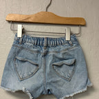 zara girls' heart denim shorts 4Y