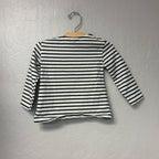 zara girls' cream striped top 2-3Y