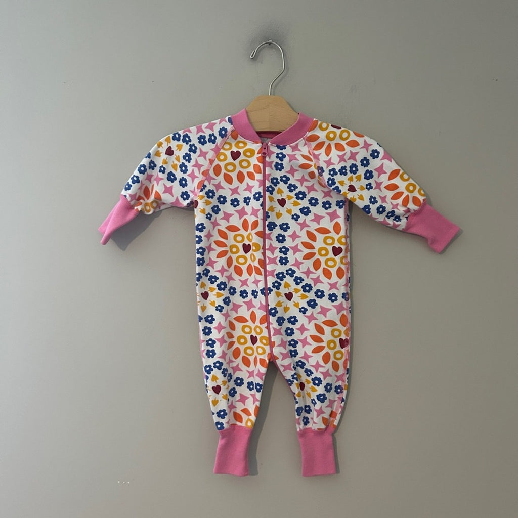 hanna andersson girls' floral zippy 3-6M