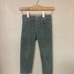 zara girls' blue-green pants 3-4Y