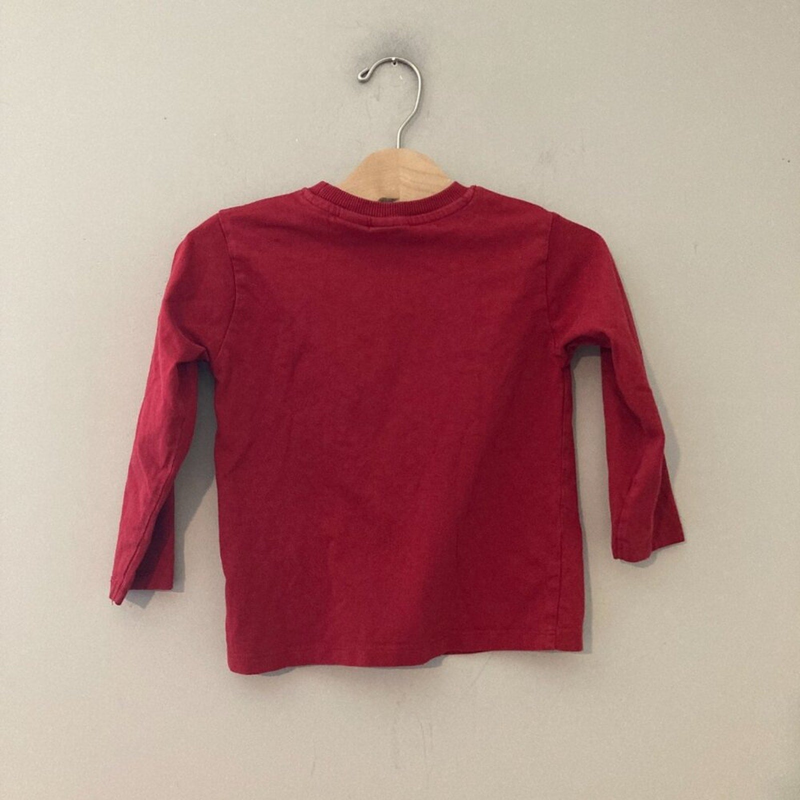 zara boys' red long-sleeve tee 2-3Y