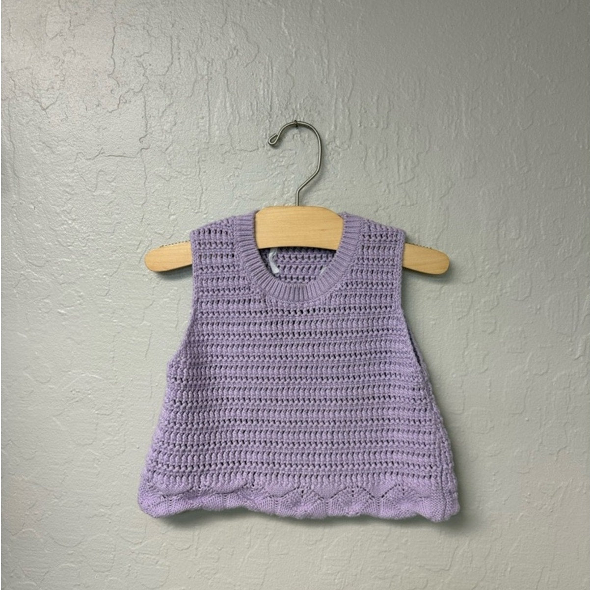 zara purple crochet top 2-3Y
