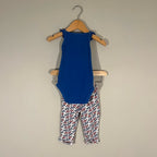 carter's girls' blue floral set 9M