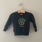tiny tribe broccoli sweatshirt 3Y