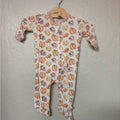 milkberry girls' pumpkin footie 0-3M