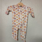 milkberry girls' pumpkin footie 0-3M