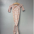 copper pearl girls' peach floral gown newborn