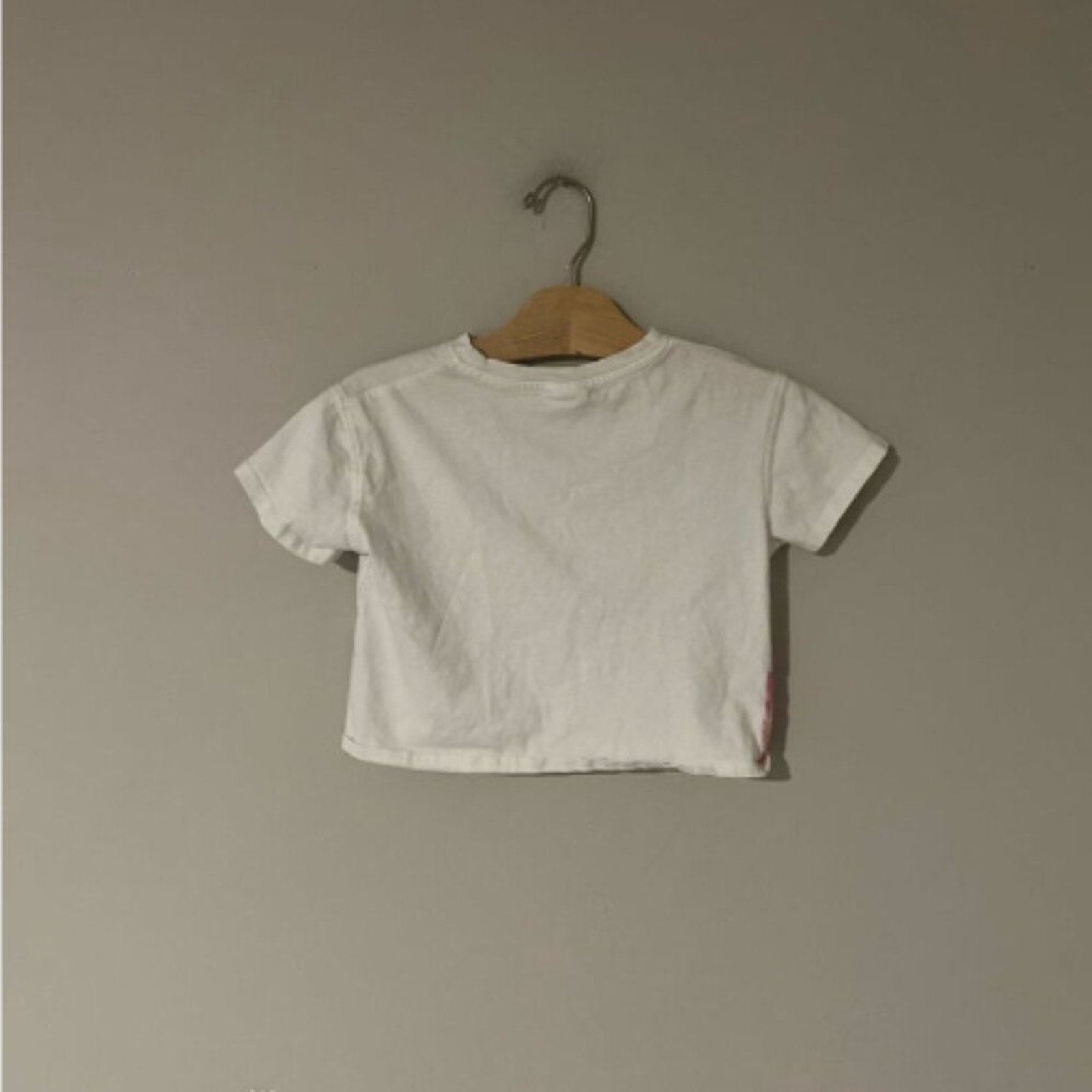 zara girls' white flamingo tee 6Y