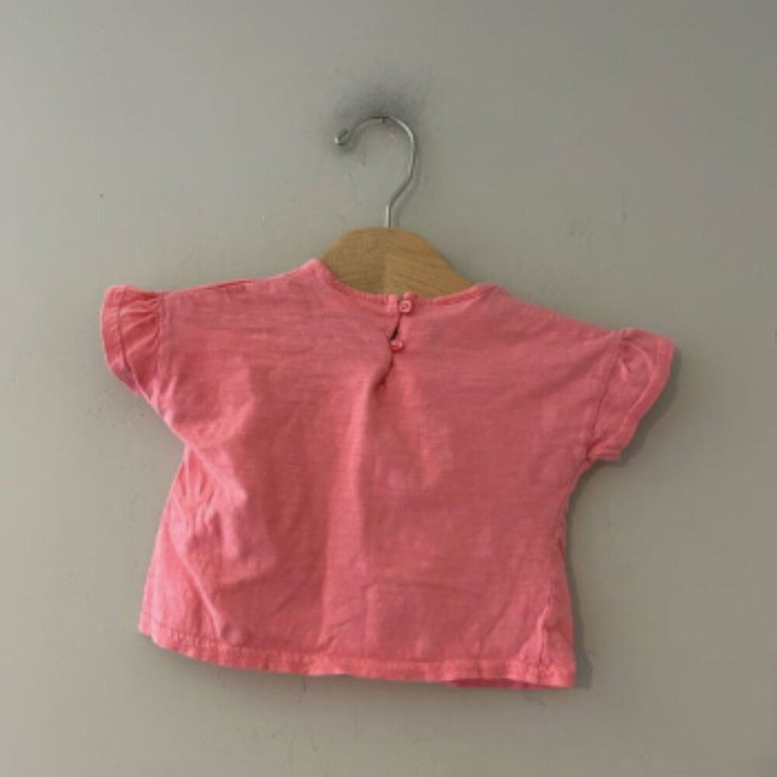 zara girls' pink heart tee 3-6M