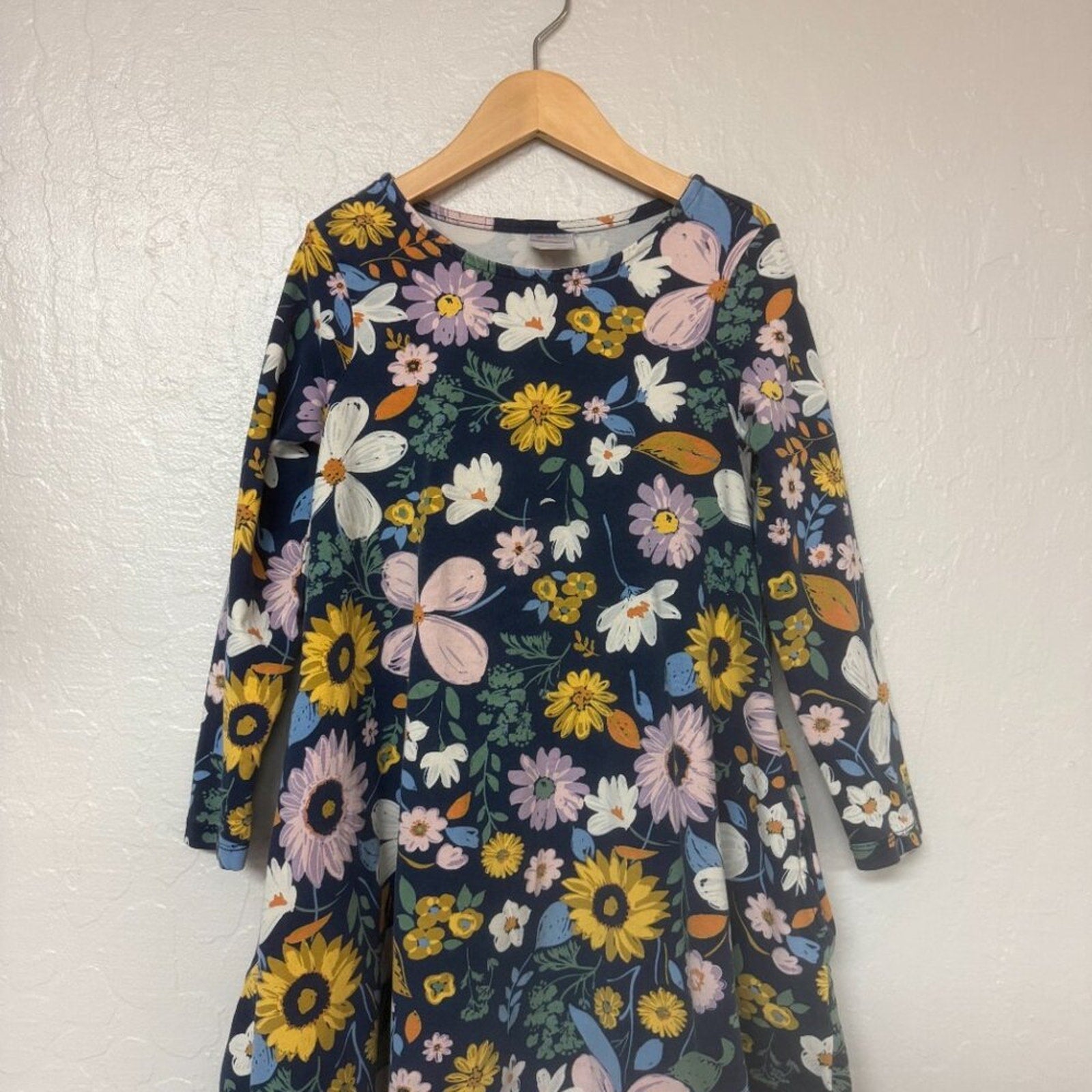 hanna andersson floral dress 6-7Y