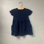 hanna anderson blue short-sleeve dress 2T