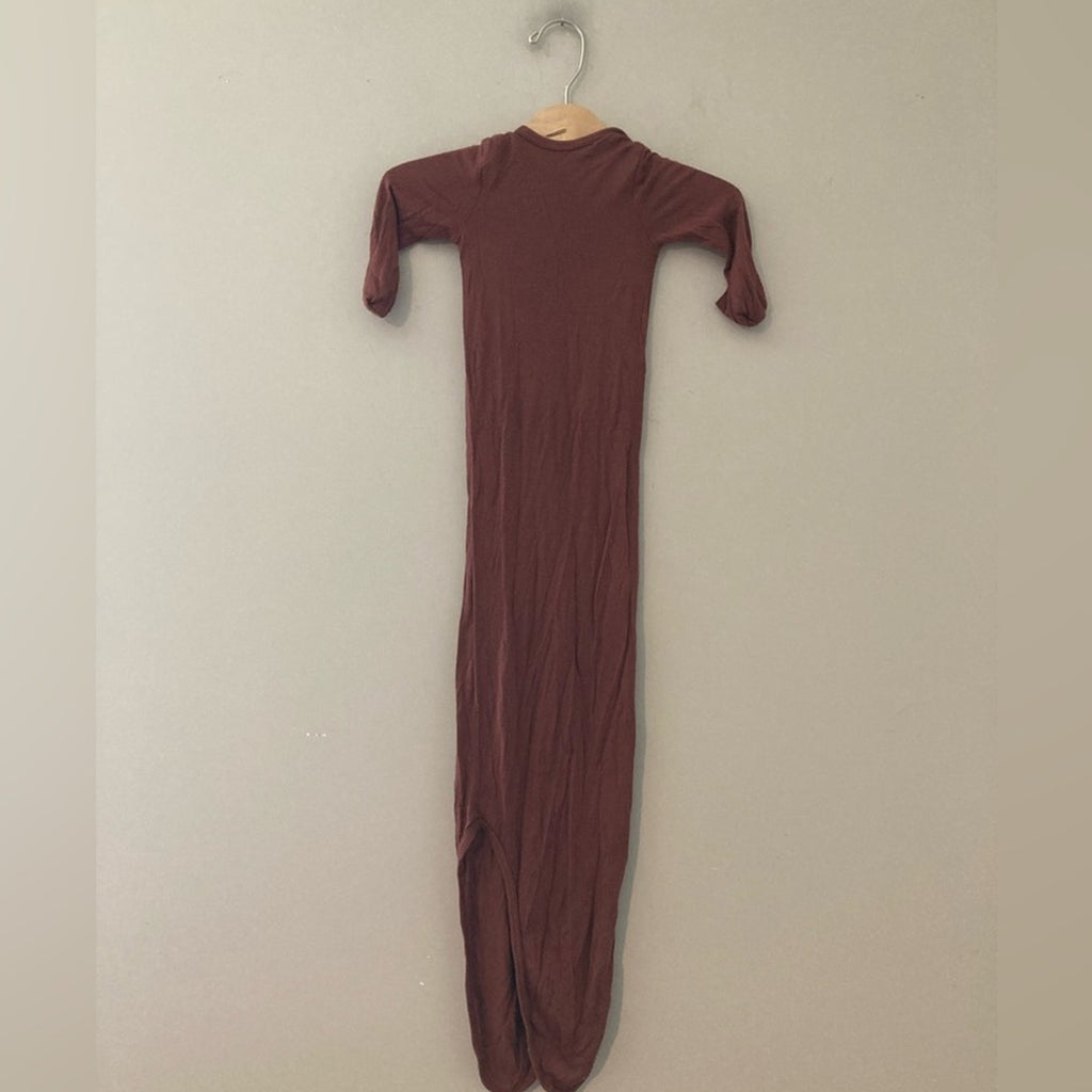 solly baby knotted gown brown 0-3M