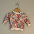 h&m cream floral sweatshirt 6M
