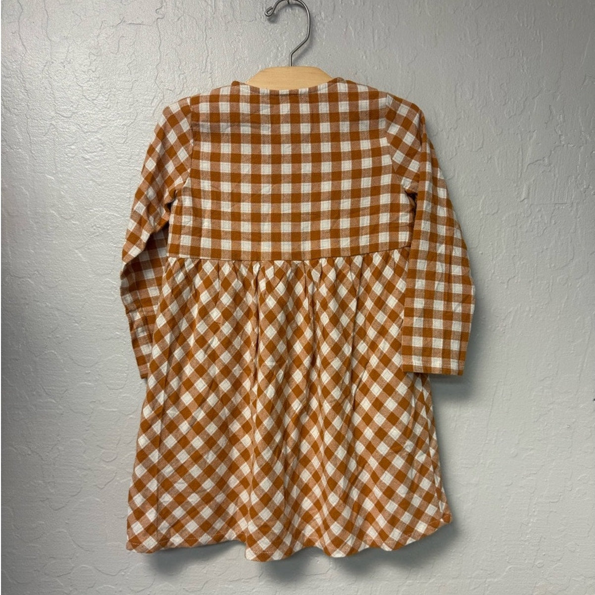 maisonette vignette gold gingham dress 2T