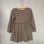 zara girls beige long-sleeve dress 5Y