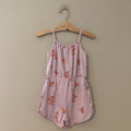 bird & bean purple rollerskate romper 4Y