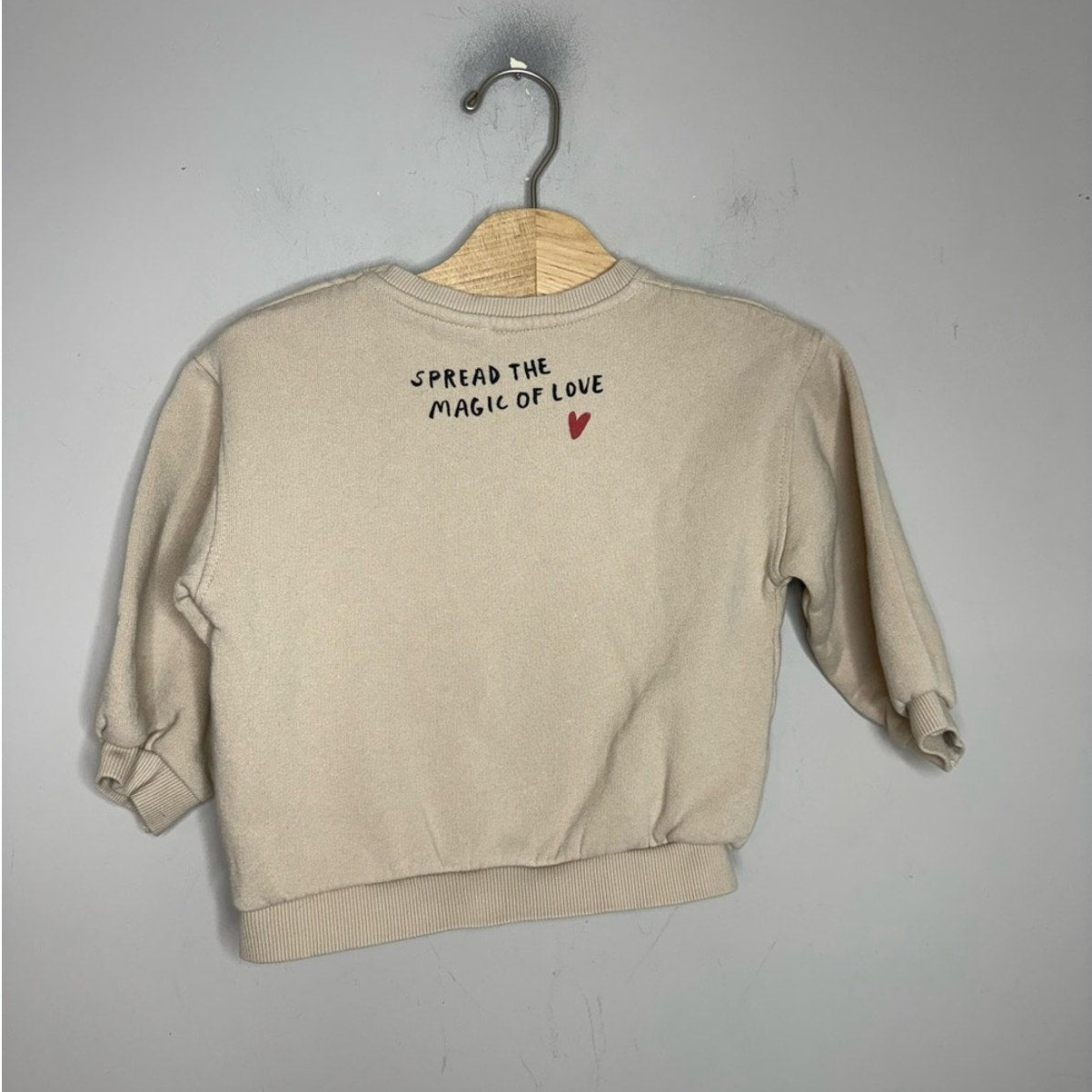 zara girls' love sweatshirt 2-3Y