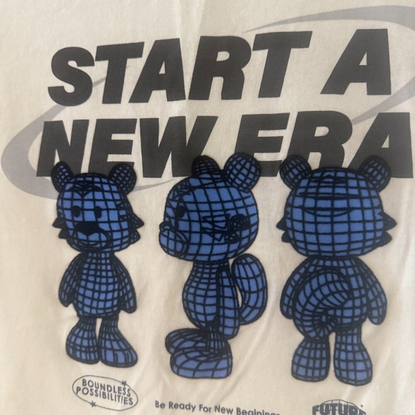 zara boys' white tee bears era 2Y