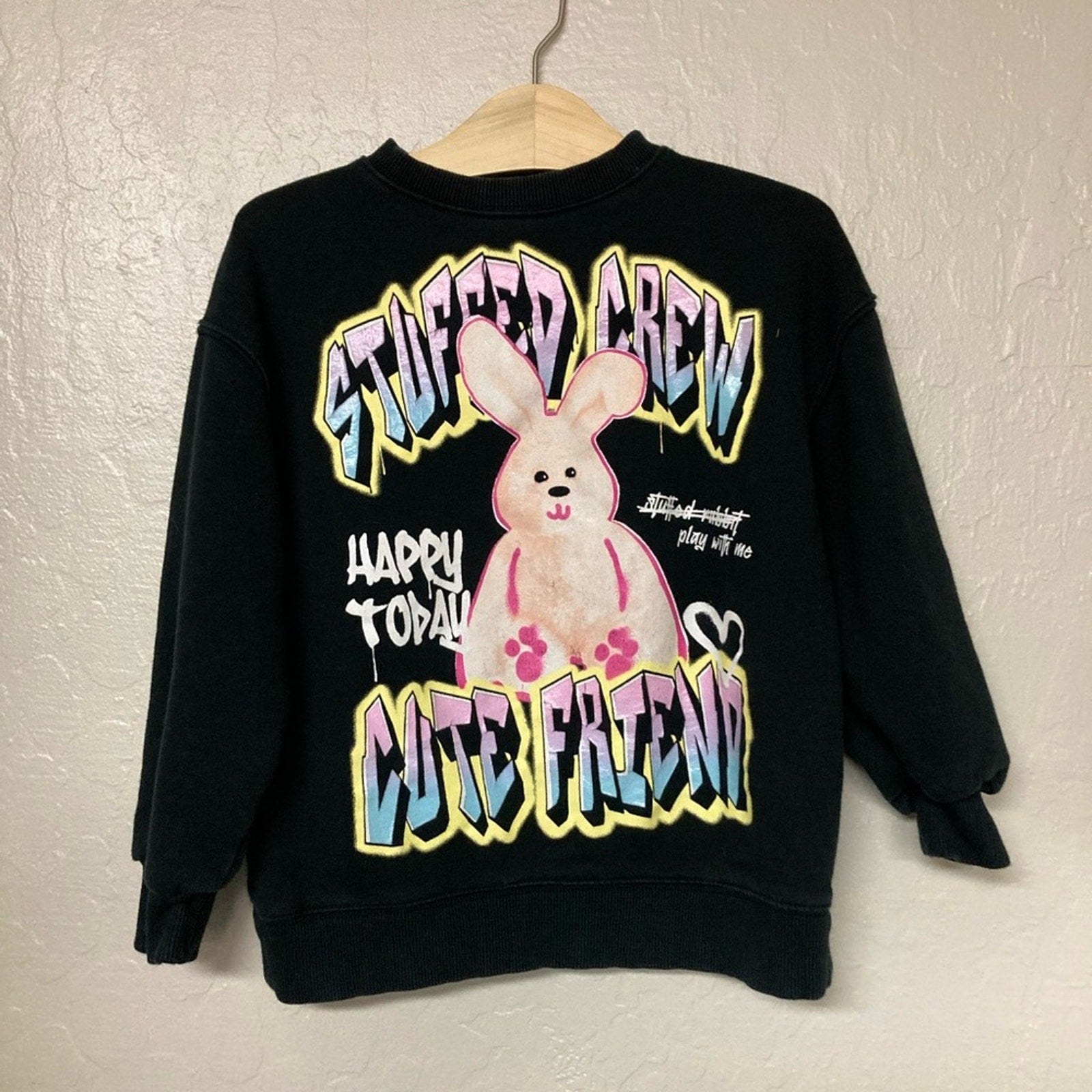 zara girls’ stuffed crew sweatshirt 8Y