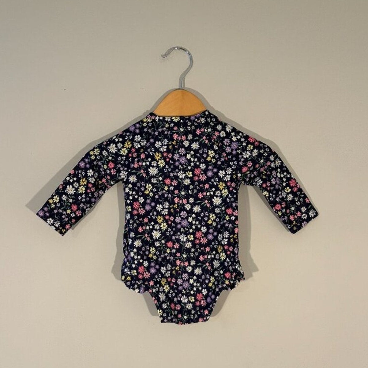 old navy floral rashguard swim 3-6M