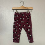 zara maroon mickey mouse sweatpants 18-24M
