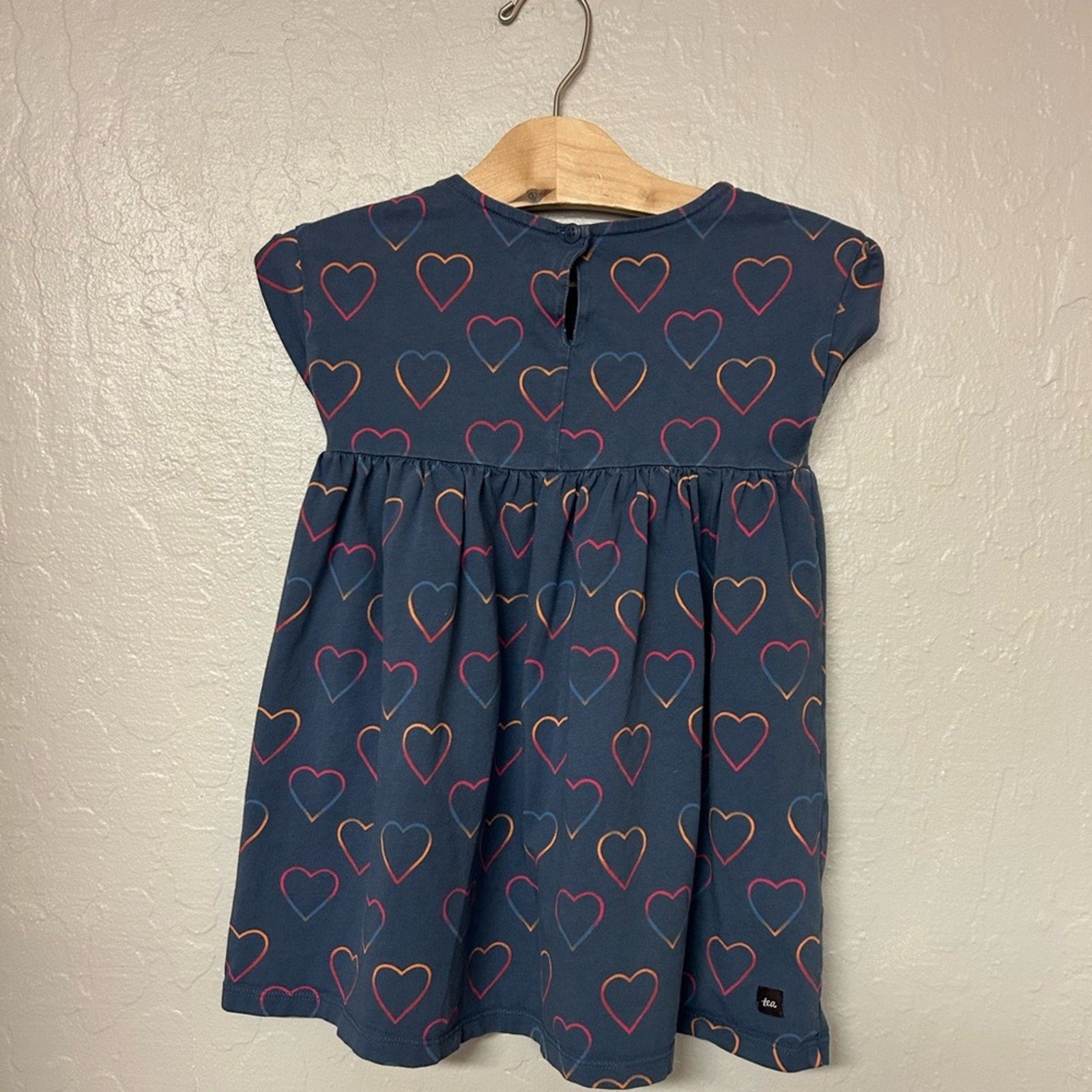 tea collection girls' heart print dress 4Y