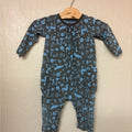 tea collection girls' blue romper 9-12M