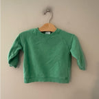 zara green crewneck sweatshirt 12-18M