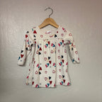 hanna andersson cream dress hearts 18-24M