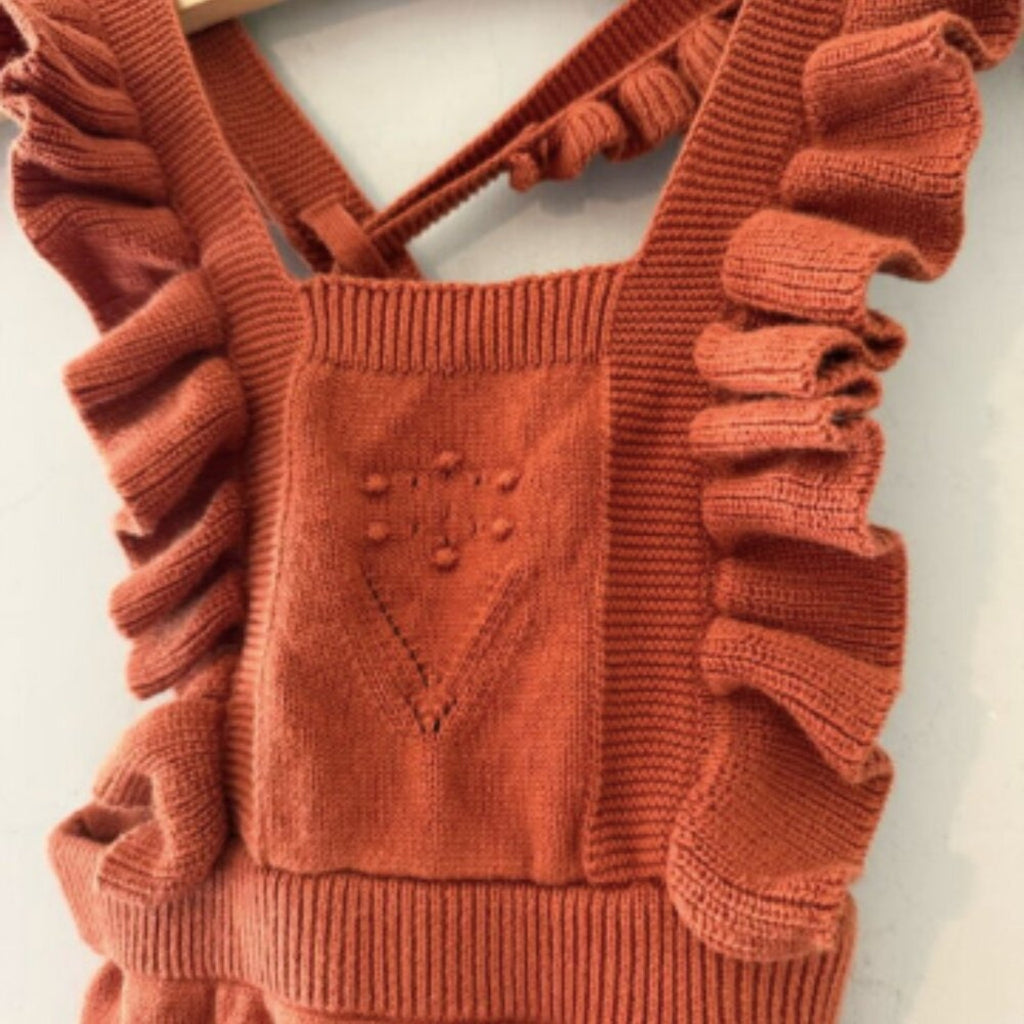 cat & jack girls' orange sweater romper 18M