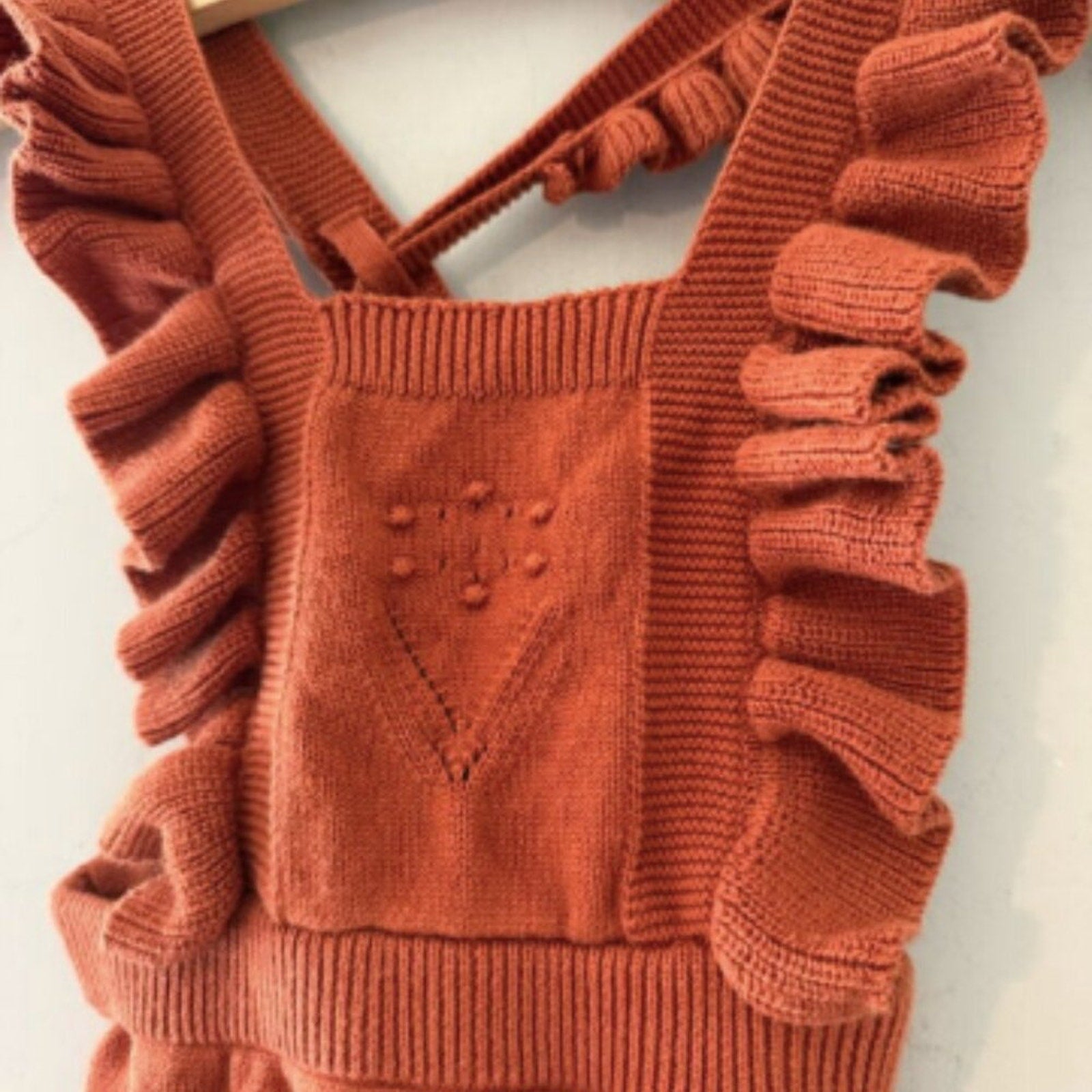 cat & jack girls' orange sweater romper 18M