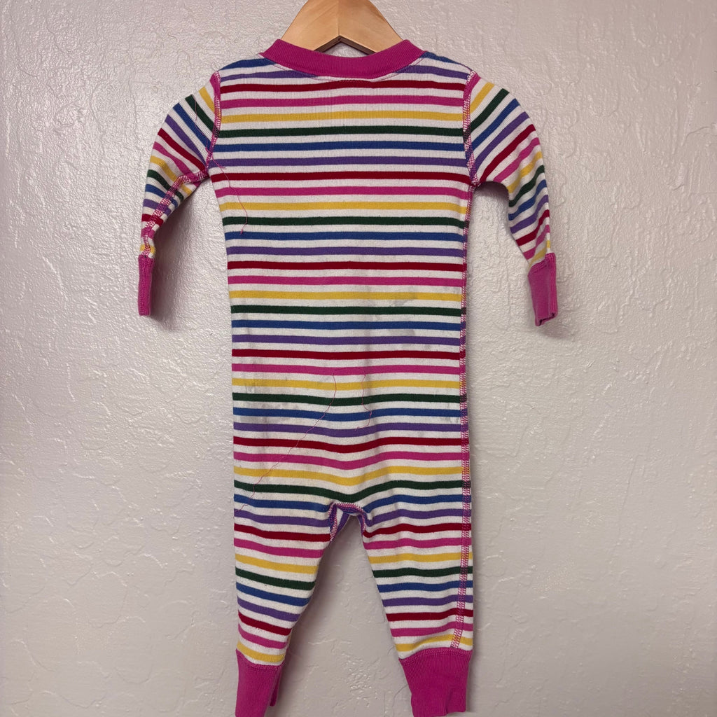 hanna andersson girls’ striped pajama 3-6M