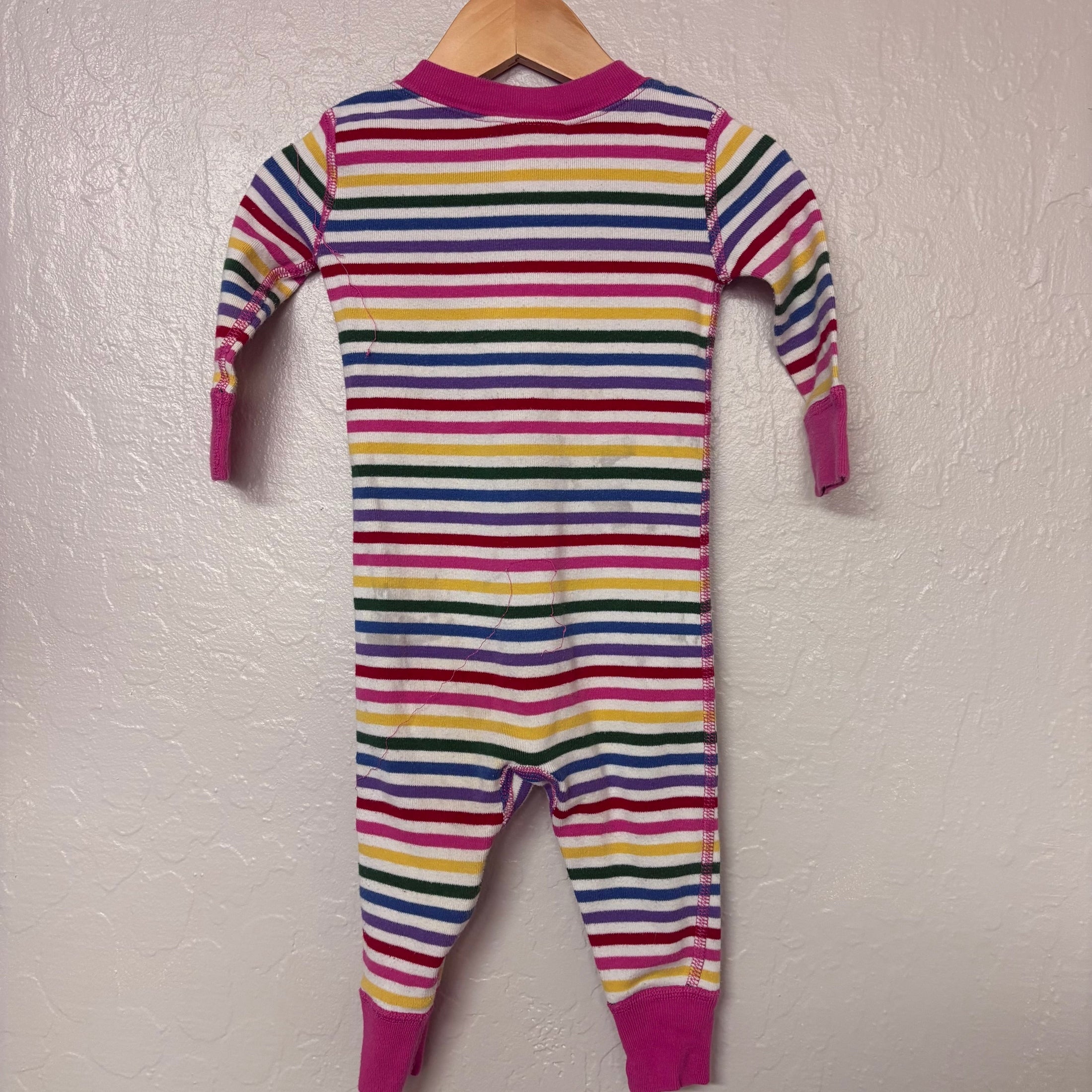 hanna andersson girls’ striped pajama 3-6M