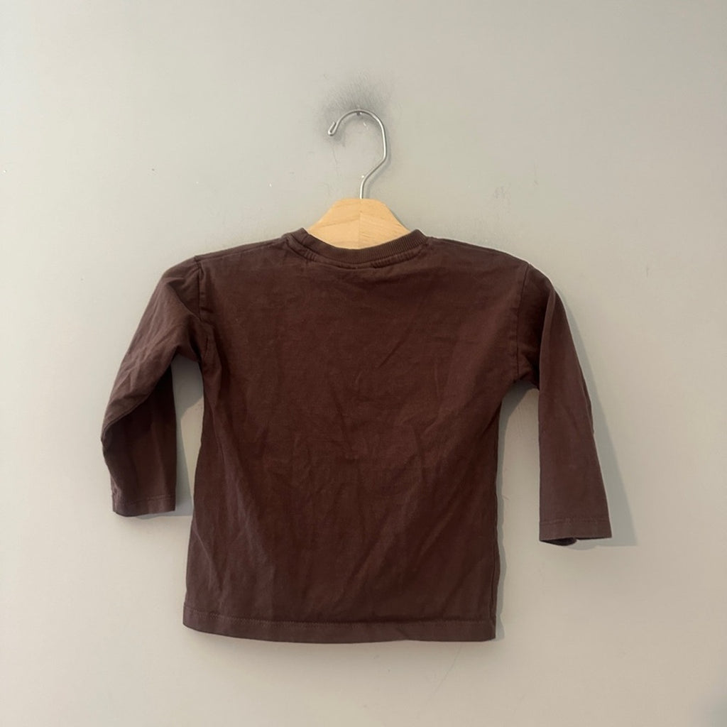 zara boys' brown tee 1.5Y