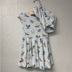 little haven dragon dress with bloomers 12-18M